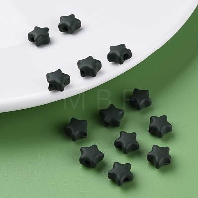 Spray Painted Acrylic Beads MACR-S373-45-O-1