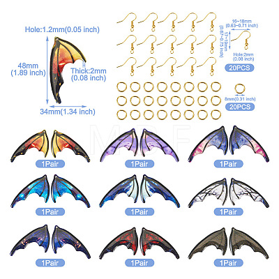 DIY Butterfly Wing Earring Making Kit DIY-TA0005-39-1