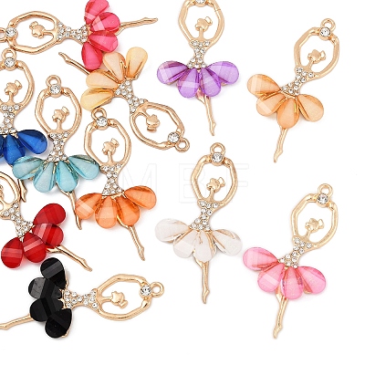 12Pcs 12 Colors Alloy Big Pendants FIND-FS0003-43-1