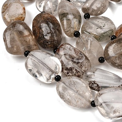 Natural Lodolite Quartz Beads Strands G-F820-M01-04-1