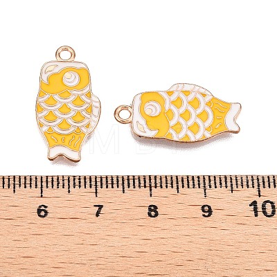 Light Gold Plated Alloy Enamel Pendants PALLOY-N176-27B-RS-1