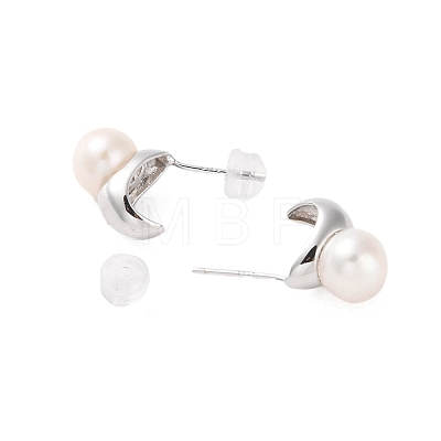 925 Sterling Silver Studs Earring EJEW-H002-24P-1