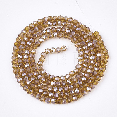 Electroplate Glass Beads Strands EGLA-T013-04G-1