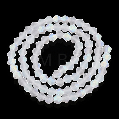 Imitate Austrian Crystal Bicone Frosted Glass Beads Strands GLAA-F029-TM2mm-A13-1