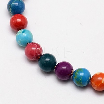 Synthetic Imperial Jasper Beads G-I083-4mm-05-1-1