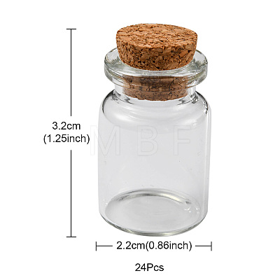 24Pcs Glass Jar Bead Containers CON-FS0001-04-1