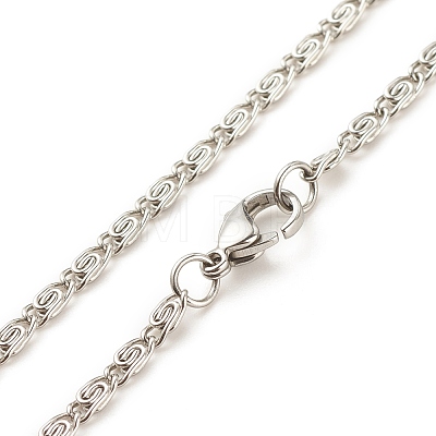 304 Stainless Steel Lumachina Chains Necklace for Women NJEW-JN03892-03-1