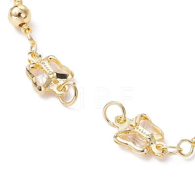 Handmade Butterfly Brass Link Chains Bracelet Making AJEW-JB01150-26-1