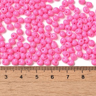 6/0 Opaque Baking Paint Glass Seed Beads SEED-M012-02A-22-1