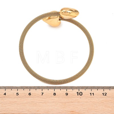 304 Stainless Steel Mesh Chain Bangles for Women BJEW-D460-05G-1