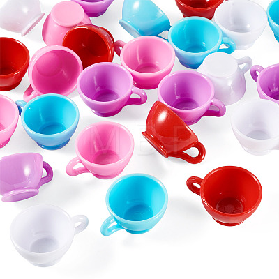 25Pcs 5 Styles Plastic Mini Teacup DJEW-TA0001-51-1
