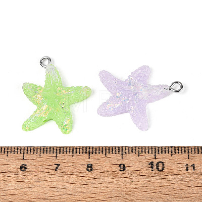 Transparent Resin Pendants RESI-N050-22P-1