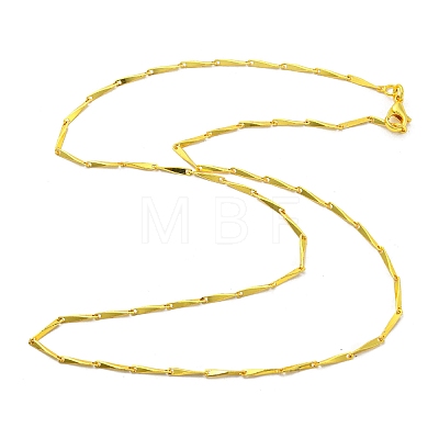 Brass Bar Link Chain Necklaces Making with Clasp KK-L209-034B-G-1