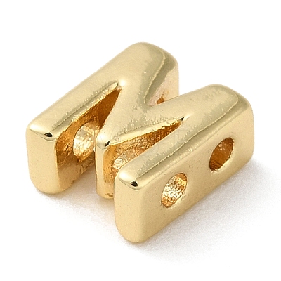 Rack Plating Brass Slide Charms KK-M254-15G-M-1