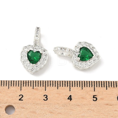 Brass Micro Pave Cubic Zirconia Pendants KK-Z139-05S-1