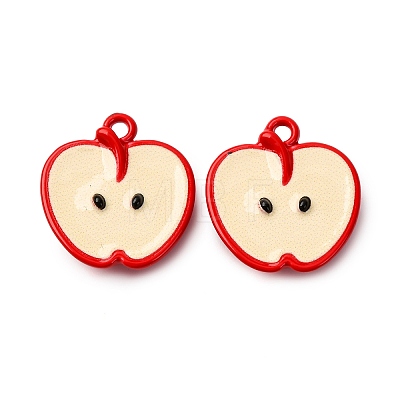 Baking Paint Alloy Pendants FIND-G097-04F-1