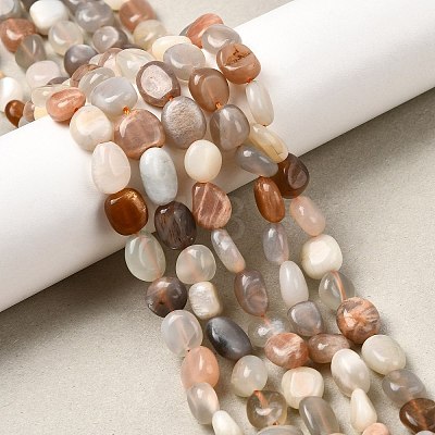 Natural Multi-Moonstone Beads Strands X-G-F547-06-B-1