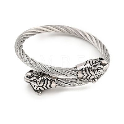 304 Stainless Steel Bangles for Men Women BJEW-H631-05A-AS-1