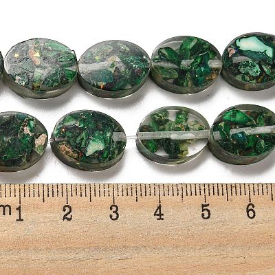 Dyed Natural Imperial Jasper with Resin Beads Strands G-G083-A06-01-1