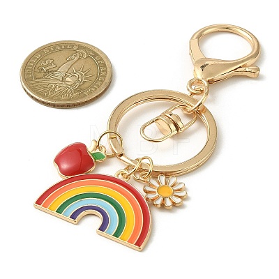 Teachers' Day Rainbow Alloy Enamel Keychains KEYC-TA00024-03-1