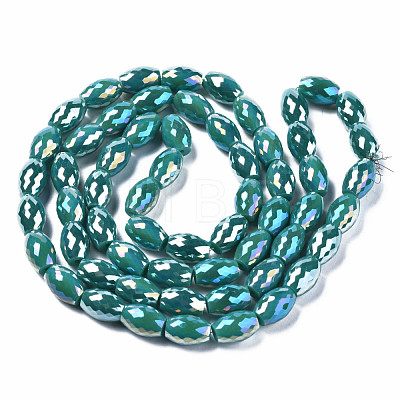 Electroplate Glass Beads Strands EGLA-S194-15A-A10-1