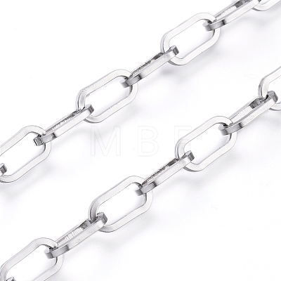 304 Stainless Steel Paperclip Chains CHS-D030-01P-1