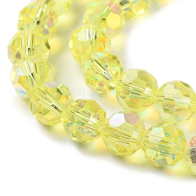 Electroplate Glass Beads Strands GLAA-Q099-E01-04-1