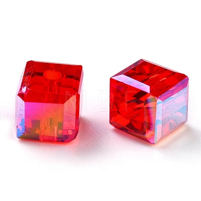 Electroplate Transparent Glass Beads EGLA-B003-01A-07-1