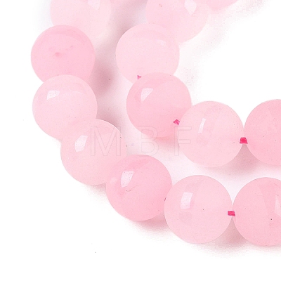 Frosted Natural White Jade Beads Strands G-T138-10mm-209E-1