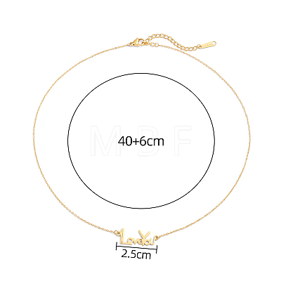 304 Stainless Steel Curb Chains Pendant Necklace OY002-39G-1
