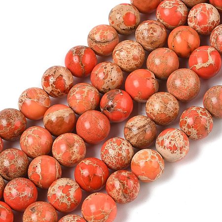 Dyed Natural Regalite/Imperial Jasper/Sea Sediment Jasper Beads Strands G-B124-C01-18-1