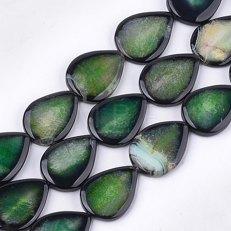 Natural Crackle Agate Beads Strands X-G-T121-02D-1