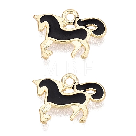 Alloy Enamel Pendants ENAM-N069-12KCG-02-1