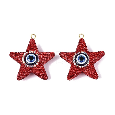 Handmade Polymer Clay & Rhinestone & Resin Big Pendants FIND-Q123-02C-1
