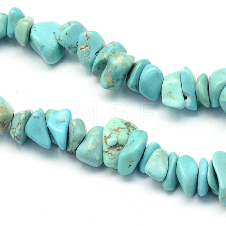 Synthetic Green Turquoise Stone Bead Strands X-G-R192-B23-1-1