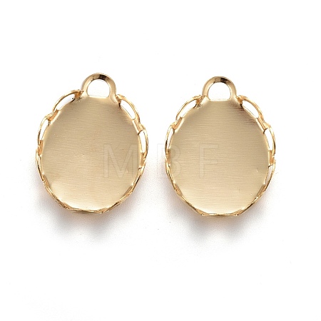 304 Stainless Steel Cabochon Settings X-STAS-P249-13B-G-1