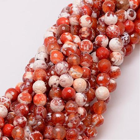 Natural Fire Crackle Agate Bead Strands G-G882-8mm-B03-1