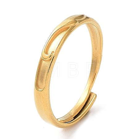 Ion Plating(IP) 304 Stainless Steel Hollow Wing Adjustable Rings RJEW-D006-13G-1