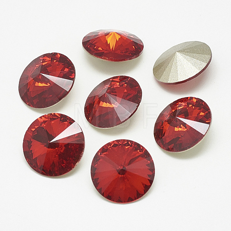 Pointed Back Glass Rhinestone Cabochons RGLA-T086-18mm-07-1