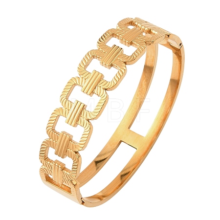 304 Stainless Steel Hinged Bangles for Women SA-C001-06A-G-1