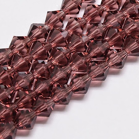 Imitate Austrian Crystal Bicone Glass Beads Strands GLAA-F029-4x4mm-05-1