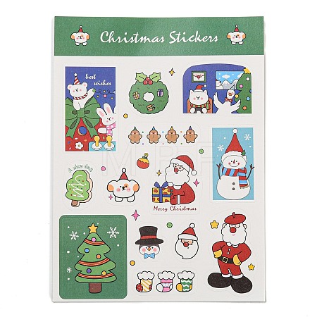 Christmas Theme Paper Sticker AJEW-Q151-02E-1