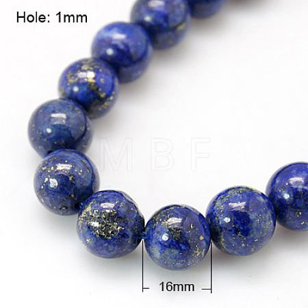 Natural Lapis Lazuli Beads Strands G-G087-16mm-1