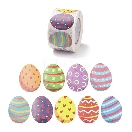 9 Patterns Easter Theme Self Adhesive Paper Sticker Rolls DIY-C060-02B-1