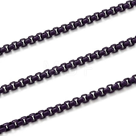 Spray Painted Stainless Steel Box Chains CHS-L027-10-1