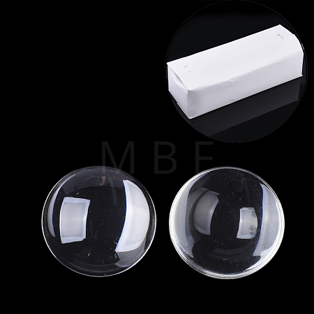 Transparent Glass Cabochons GGLA-R026-48mm-B-1