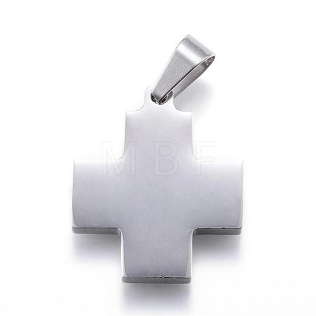 Non-Tarnish 304 Stainless Steel Pendants STAS-G124-17P-1