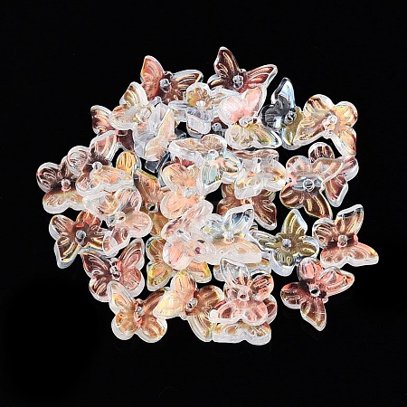 Electroplate Transparent Glass Beads EGLA-N057-03A-1