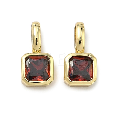 Brass Micro Pave Cubic Zirconia Charms KK-G555-21G-07-1
