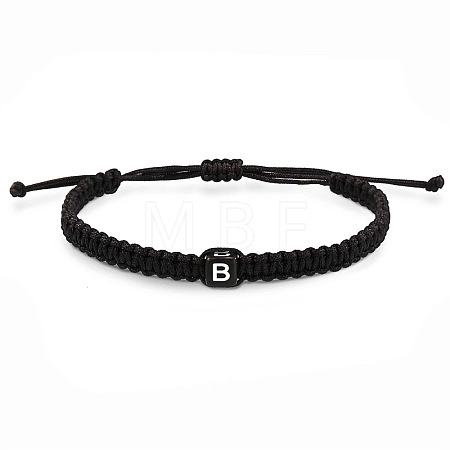 Cube with Letter Pattern Resin Beads Braided Bead Bracelets FS-WGC1D79-19-1
